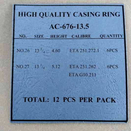 12pcs Plastic Watch Movement Holder Spacer Ring for ETA251.272.1/251.262/G10.211