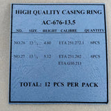 12pcs Plastic Watch Movement Holder Spacer Ring for ETA251.272.1/251.262/G10.211