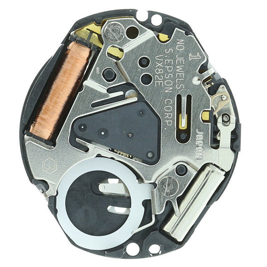 Hattori Epson TMI VX82 VX82E Watch Quartz Movement Date At 3/6 Japan Made