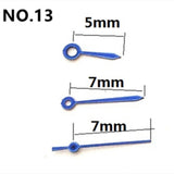 7mm Blue No Lume Arrow Shape Watch Hands for Miyota 2035 Quartz Movement #13