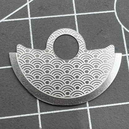 Revêtement en tôle argentée ondulée pour mouvement Miyota 9015 Rotor Hammer 