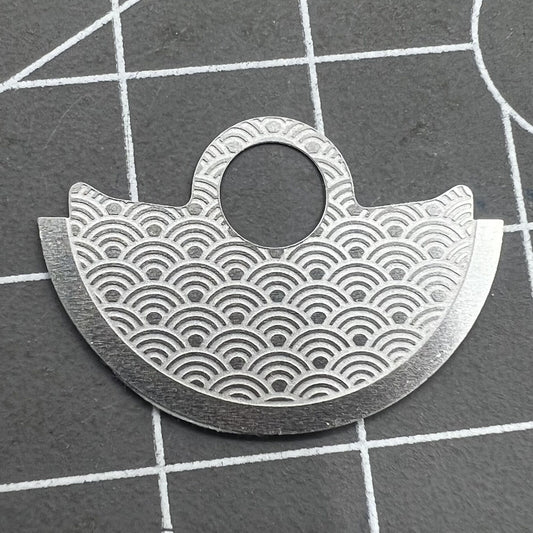 Revêtement en tôle argentée ondulée pour mouvement Miyota 9015 Rotor Hammer 