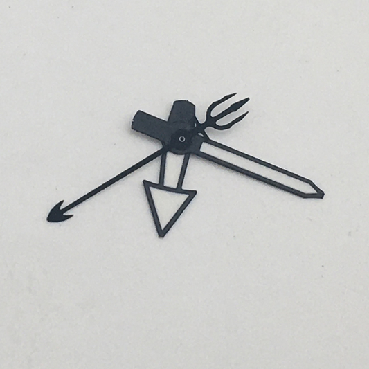 Green luminous watch hands set for NH35A/NH36A movement, 8.5x12x12mm, A50 brand accessory.