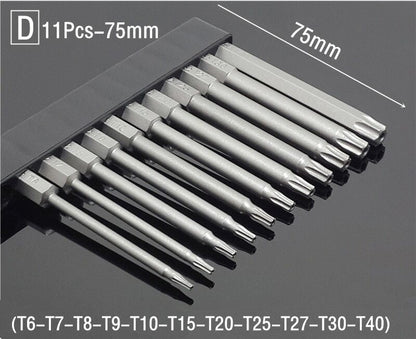 50/75/100/150mm Security Tamper Proof Magnetic Screwdriver Set Drill Bit Screw