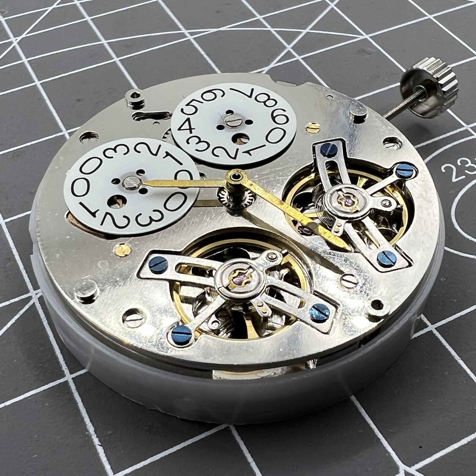 Double Balance Wheel wristwatch with Big D12 automatic mechanical movement, model TL3303.