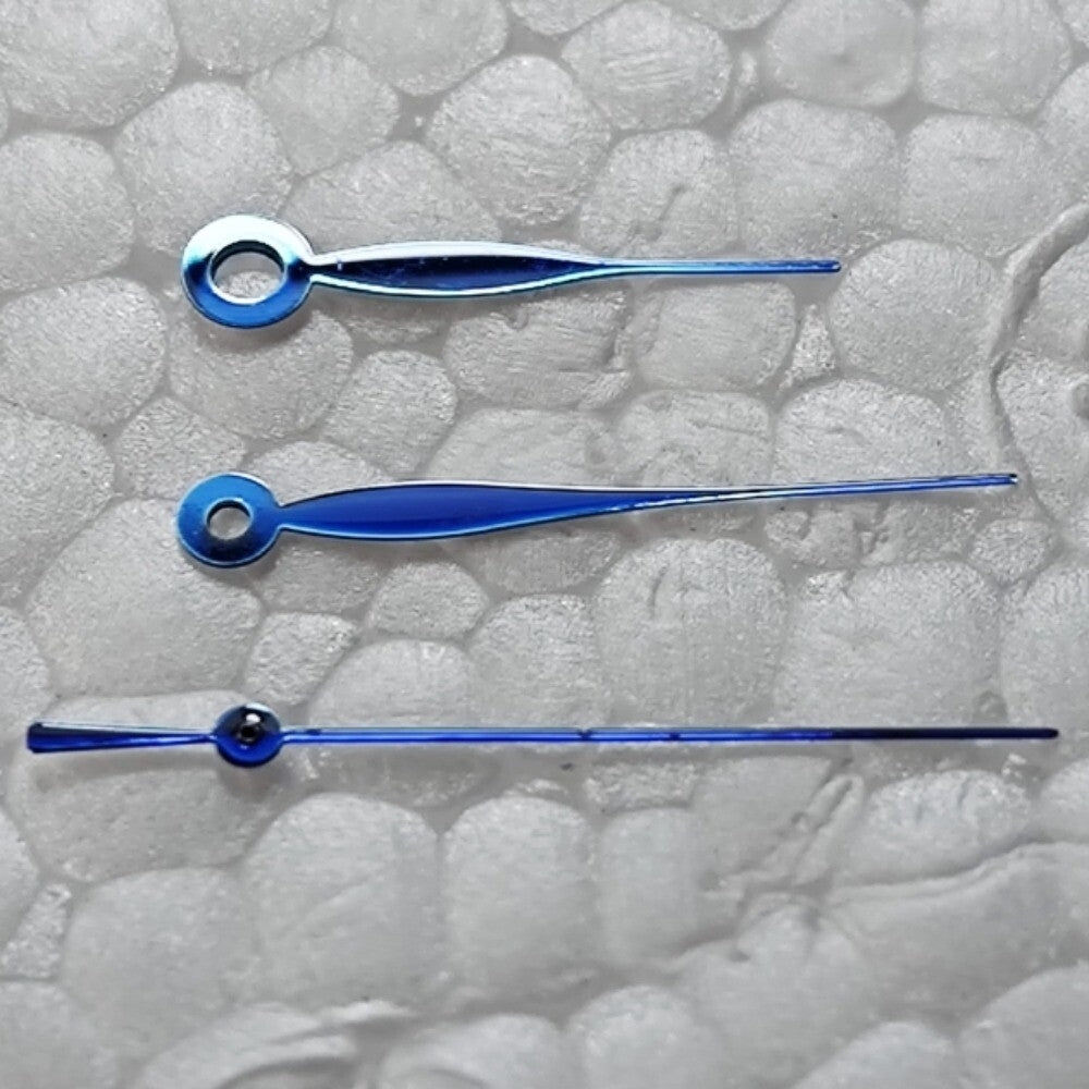 Aiguilles de montre en forme de feuille bleue polie 12,3 x 16 x 16 mm pour mouvement Hangzhou 2350
