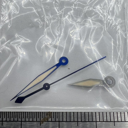 Orange lume diamond-shaped watch hands with blue trim, compatible with ETA2836/2846/2824/2846 movements.