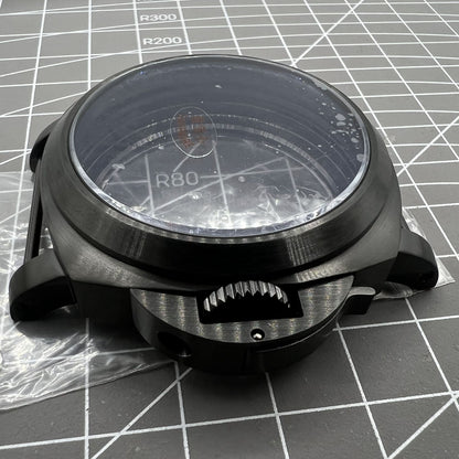 Boîtier de montre en verre saphir noir 316L de 44 mm pour Seagull ST3600/ST3621/<tc>ETA</tc>6497/6498