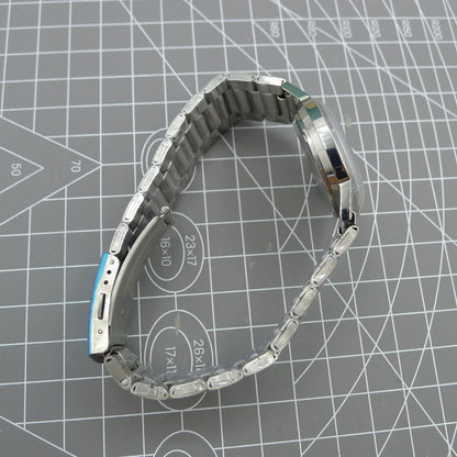 Beijing 36mm manual mechanical watch with silver case, nail-shaped markers, classic style for elegant wear.