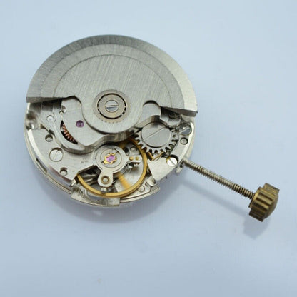 Silver 17.2mm cufflink button featuring Asian automatic mechanical movement, designed for lady watches.