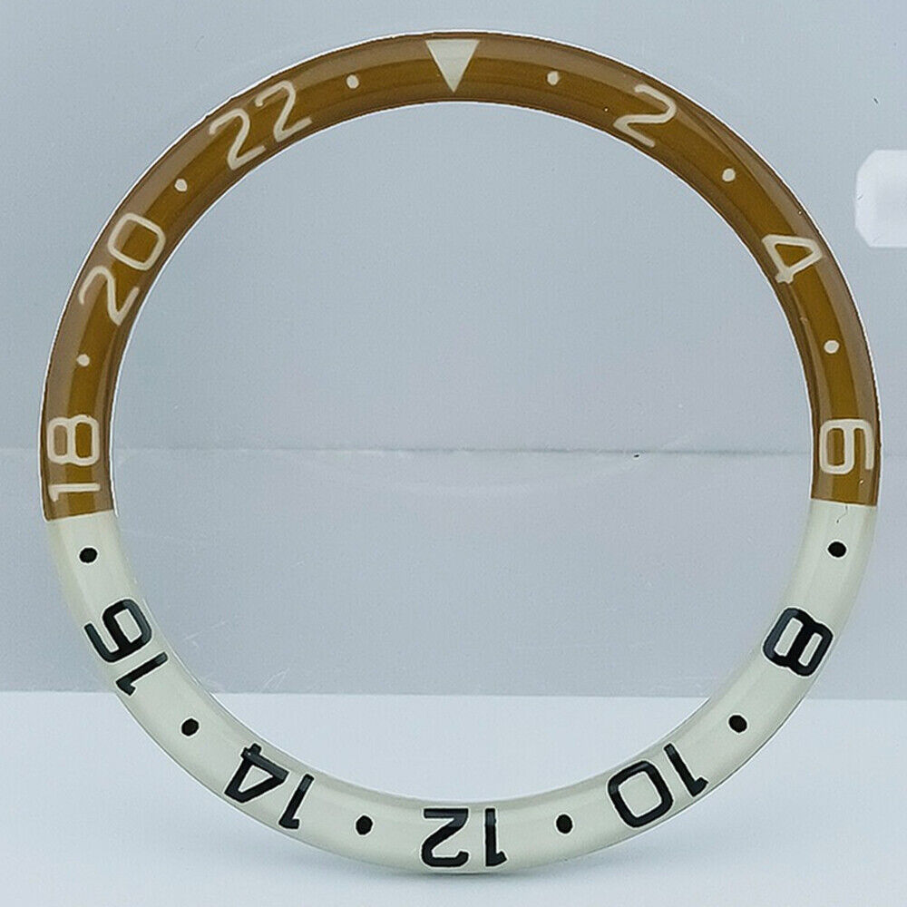 38mm dark blue and brown resin alloy watch bezel with blue lume for SKX007, SKX011.