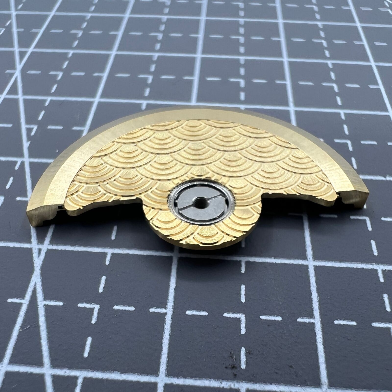 Golden Sea Wave carved rotor for Miyota NH35 NH36 watch movement, adding style and improved winding efficiency.