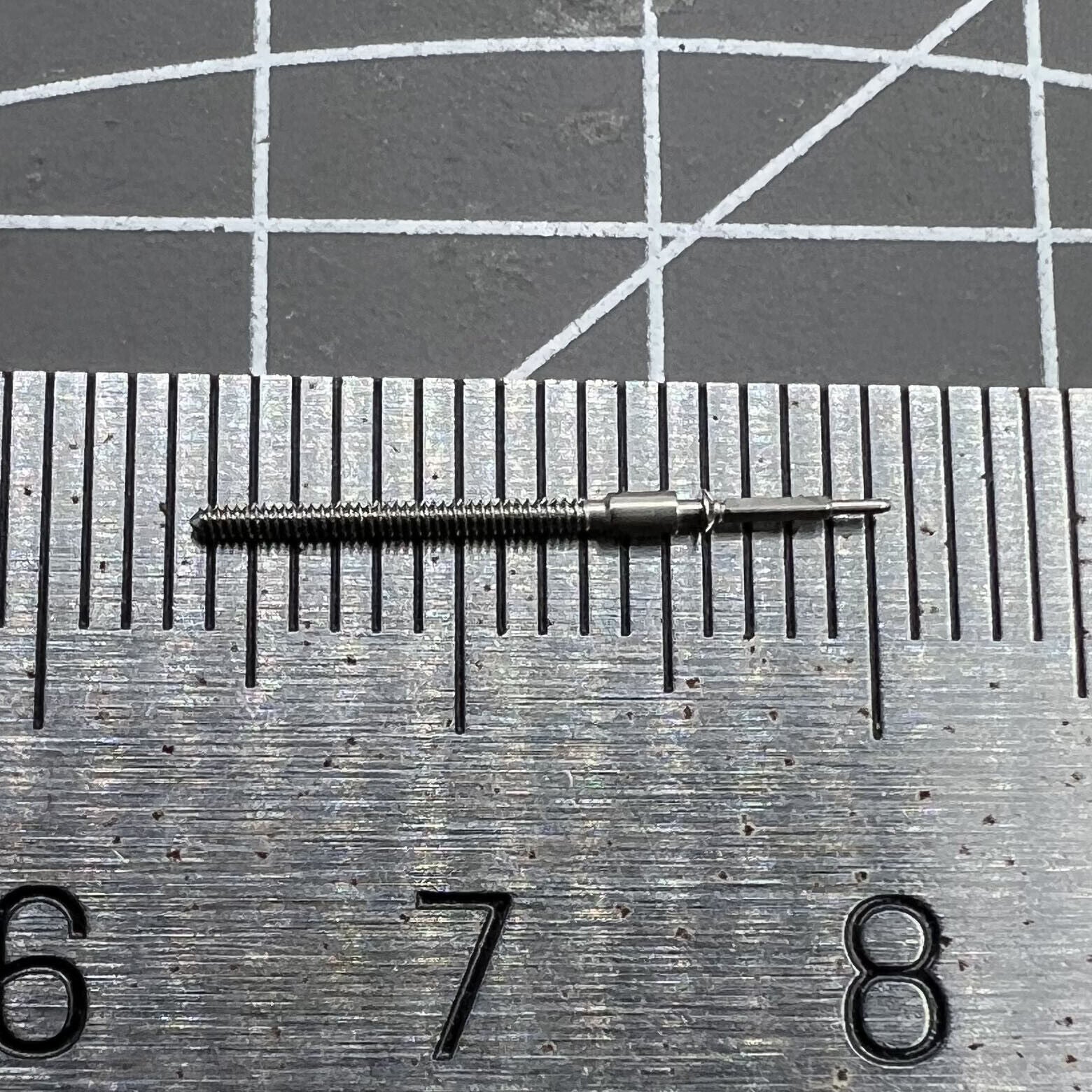 Generic watch winding stem compatible with ETA 2836-1, 2834-1, 2824-1 movements for precise time adjustments.