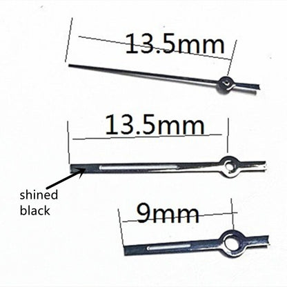 13,5 mm glänzende schwarze Zier-Leuchtzeiger für Miyota 2315 2035 2036 2115 2305