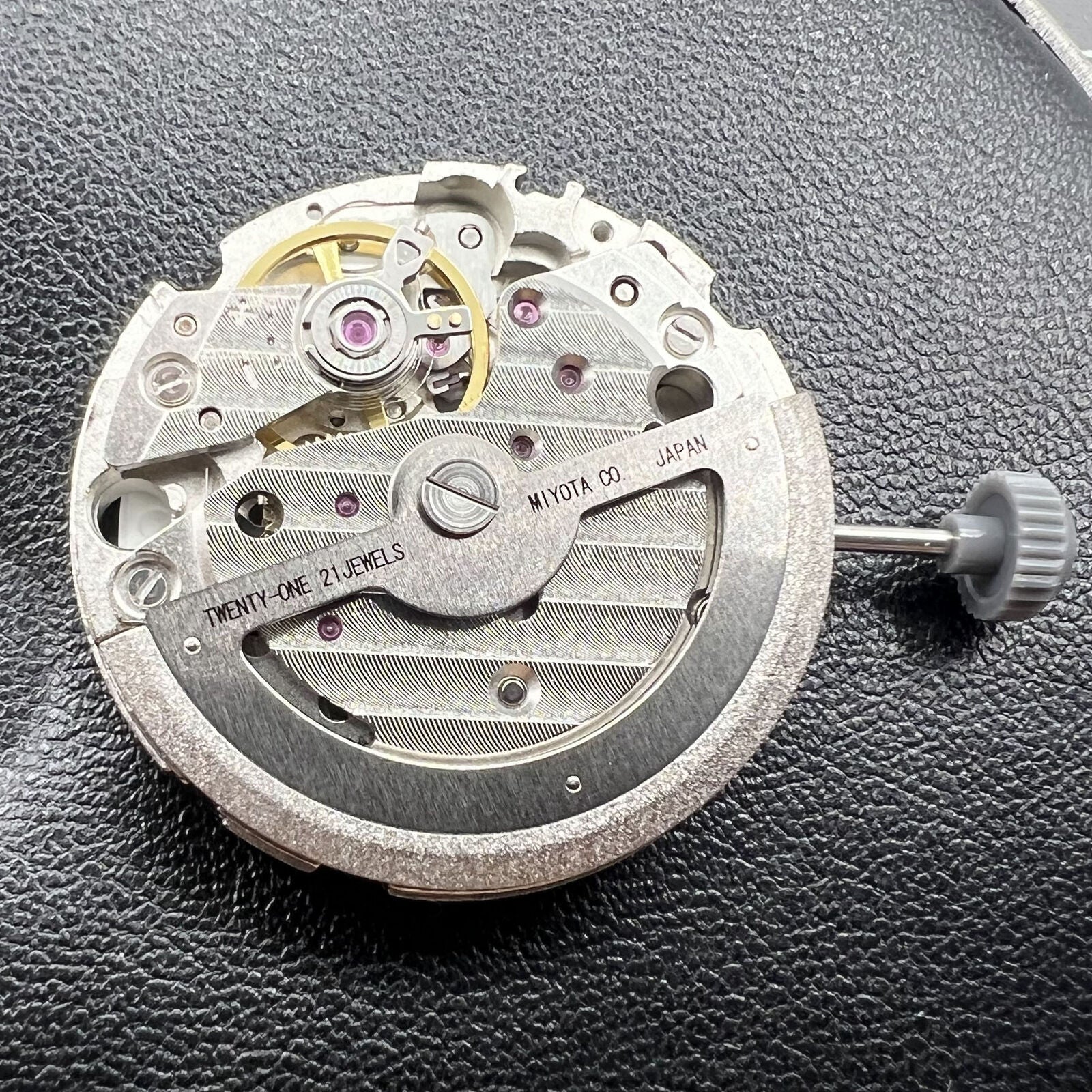 Japan Original Miyota 820A automatic watch movement showing day-date display, precision-engineered by Miyota.