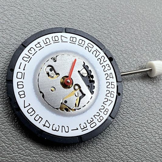 Schweizer ISA 331 Quarzbewegung 3 Hände Datum bei 3 Einzelkalender