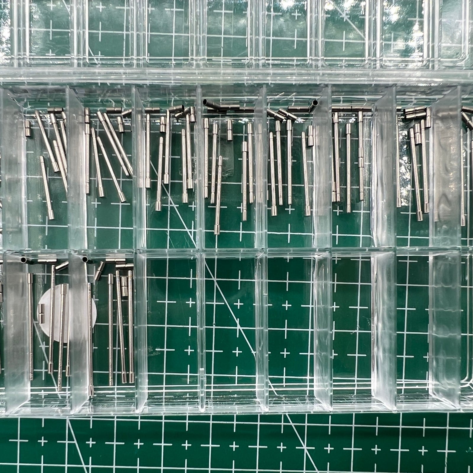 AB-638NTWP stainless steel notched watch band tube with pins, secure attachment for watch accessories.