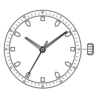 Miyota Citizen SUPER 2035 quartz watch movement showcasing precision and long-lasting durability for watch accessories.