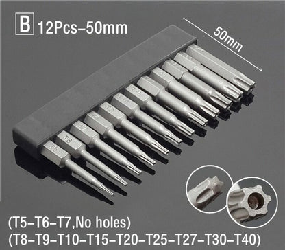 50/75/100/150mm Security Tamper Proof Magnetic Screwdriver Set Drill Bit Screw