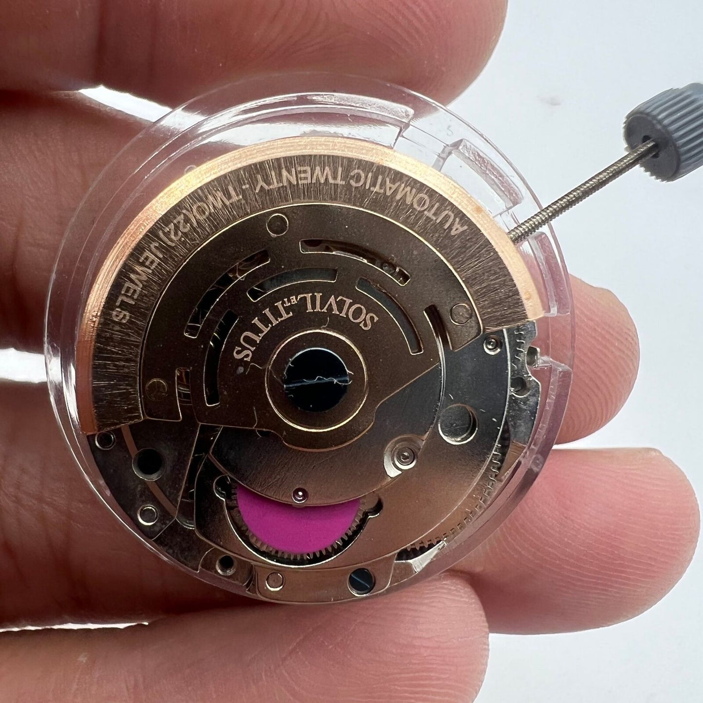 Mingzhu Silver automatic watch movement with 6 hands, small second, precision craftsmanship from China for watch accessories.