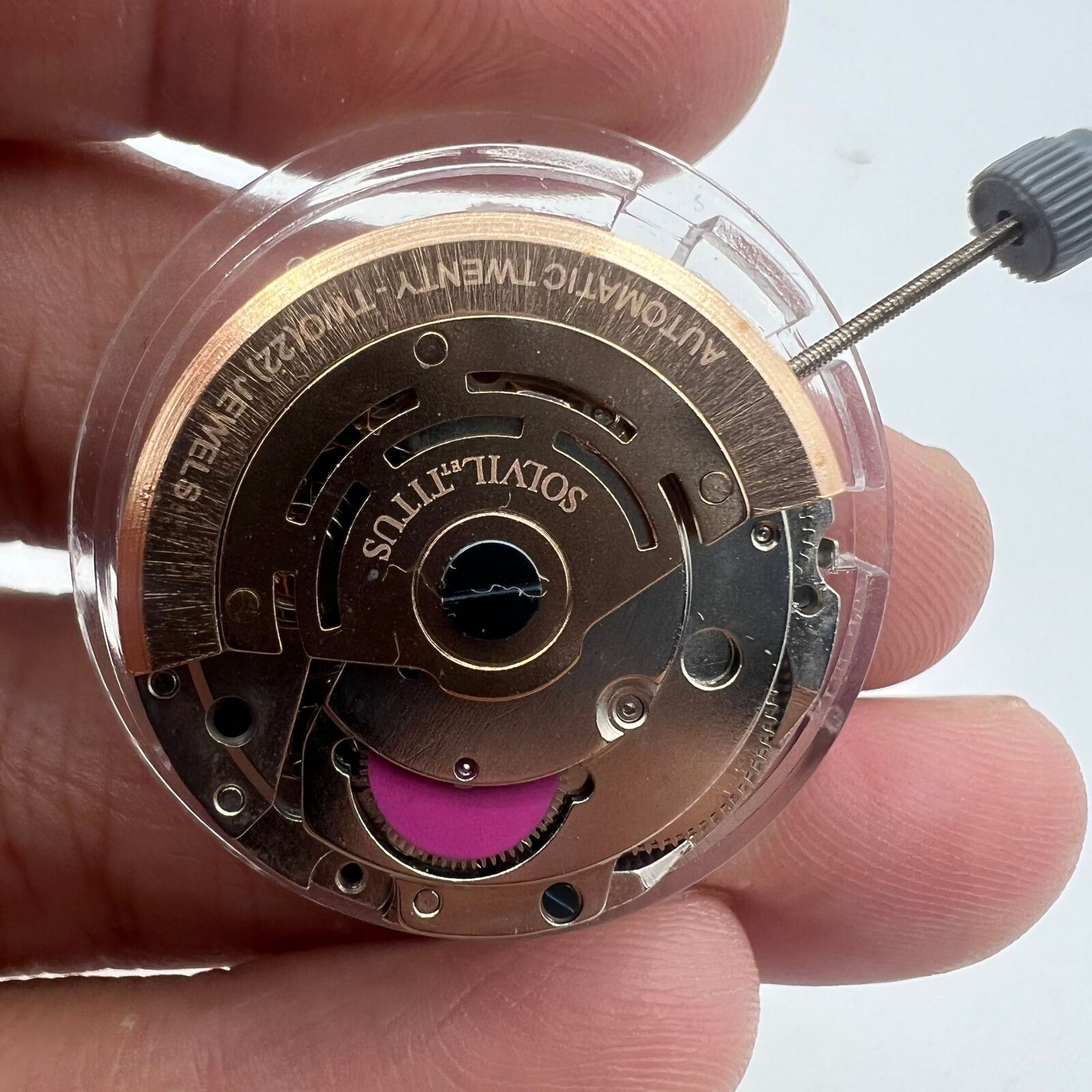 Mingzhu Silver automatic watch movement with 6 hands, small second, precision craftsmanship from China for watch accessories.