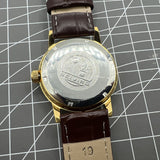 Beijing Double Rhomb Manual Mechanical Watch Golden Case Silver Nail