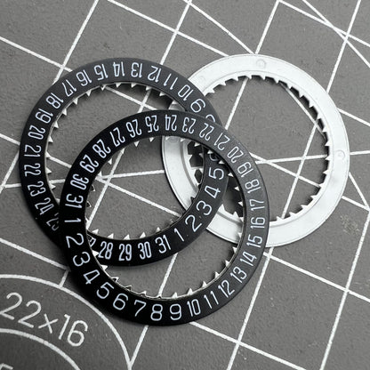 Date disk wheel showing the date at 6 o'clock position for Miyota 8215 movement, generic brand.
