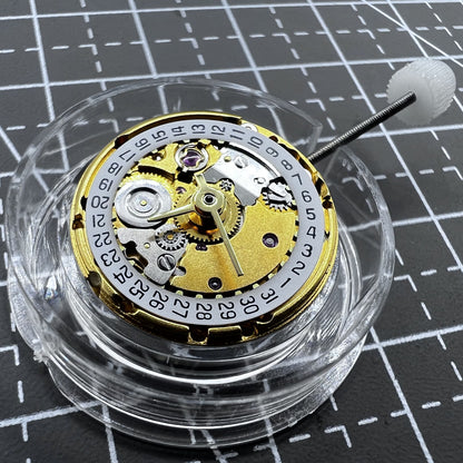 Mechanisches goldenes Uhrwerk ETA2671 mit Datumsanzeige bei 3 Uhr, Ersatz f�r pr�zise Uhren.