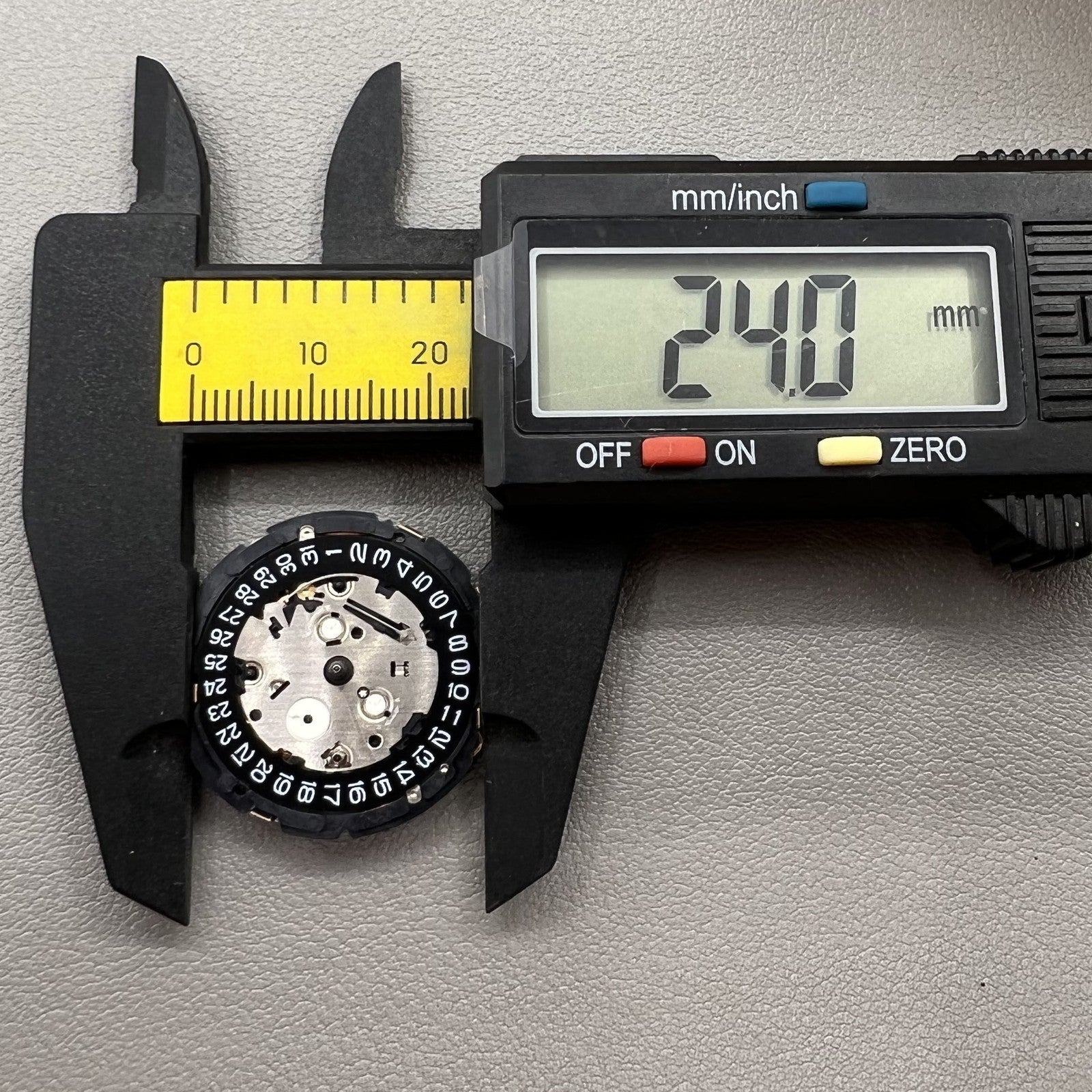 Japan Seiko 7T84A Quartz watch movement showcasing precise chronograph functions for accurate timekeeping.