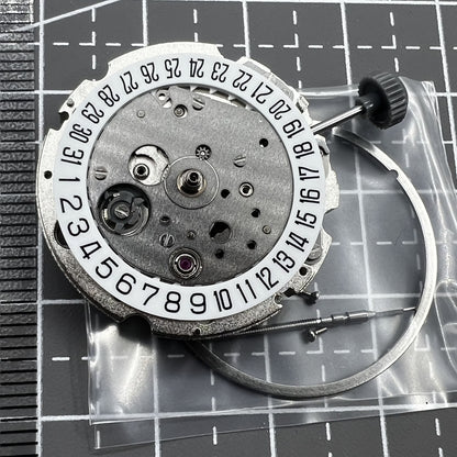 Automatisches mechanisches Uhrwerk Miyota Citizen 8215 mit weißem Zifferblatt und Datum bei 6 Uhr