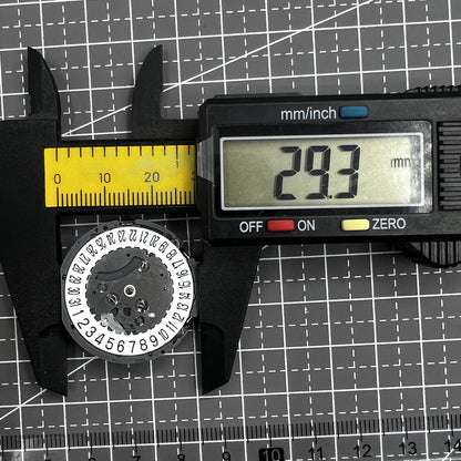 Japan Hattori VK64A quartz watch movement with date at 6 o'clock, precise and reliable timekeeping accessory.