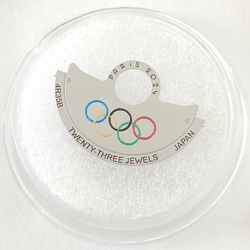 Revêtement métallique argenté des cinq anneaux olympiques pour le rotor du mouvement NH35 