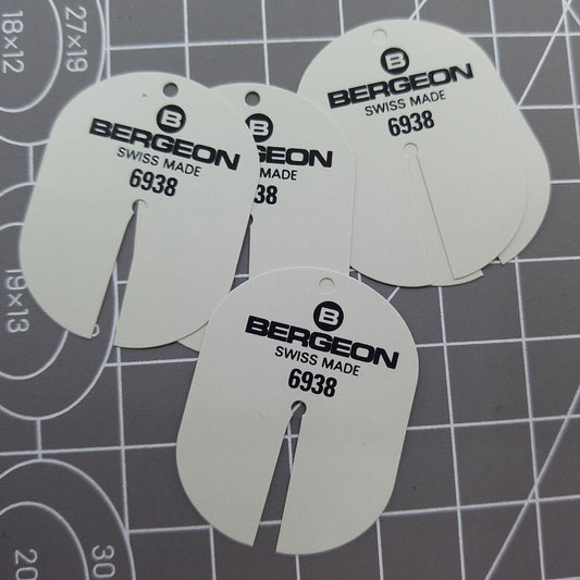 Set of 5 Bergeon 6938 watch dial protectors, durable accessories for precision watch repairs.
