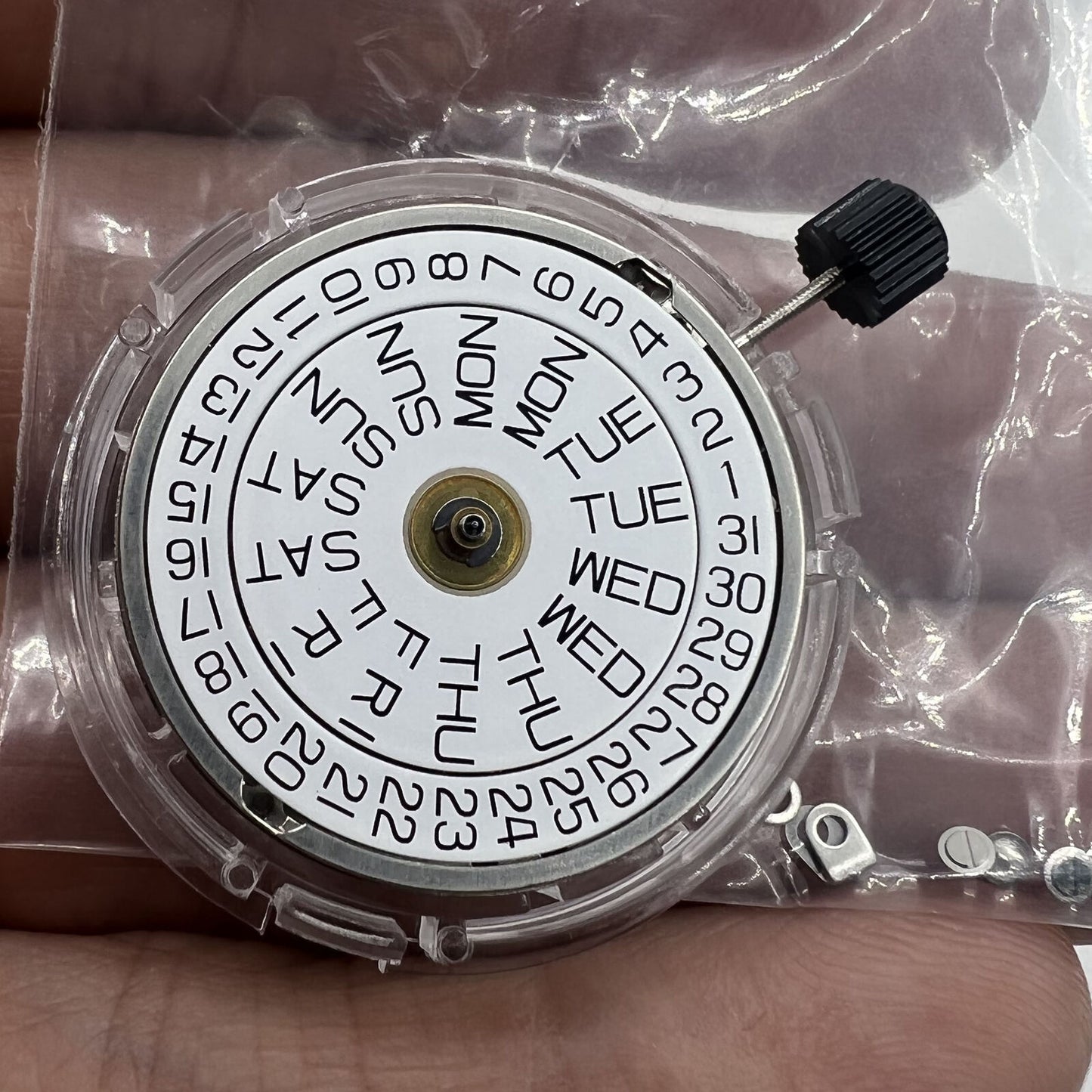 Silver Day Date ETA2836-2 Geneva V8 Mouvement mécanique certifié Authentique suisse