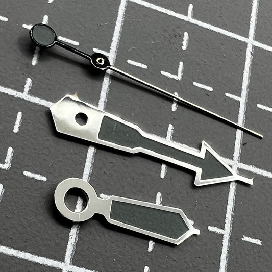 Aiguilles de montre luminescentes vertes argentées de 12,5 mm pour mouvement Seiko NH35 NH36 7S26 