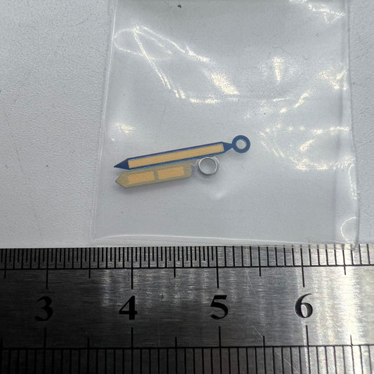 Green luminous watch hands with blue trim for ST3600/ST3620 ETA6497/6498 mechanical movements.