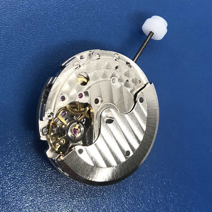 DG2813 Automatisches mechanisches Uhrwerk, 2 große Zeiger, kleine Zeiger bei 6, Datum bei 3, Silber