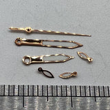 14.5mm Rose Golden Trim White Painted Watch Hands for Miyota OS10 OS20 OS60 OS80