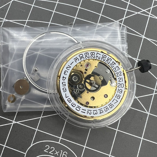 Golden PT5000 watch movement with automatic mechanical ETA2824/SW200, ideal for precise watch repairs.