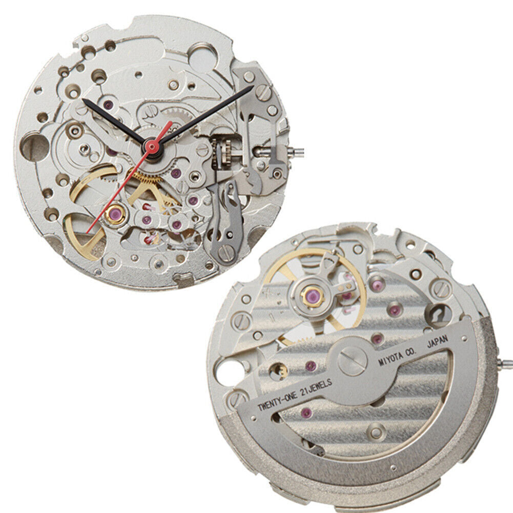 Miyota / Citizen 82S0, versilbertes japanisches automatisches mechanisches Uhrwerk