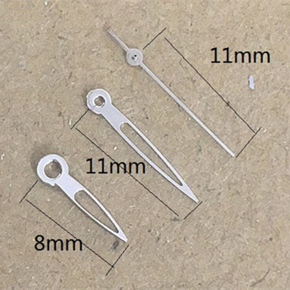 Hollow arrow-shaped watch hands by P1-H3-C25 for Miyota 2035, precise and stylish quartz movement accessory.