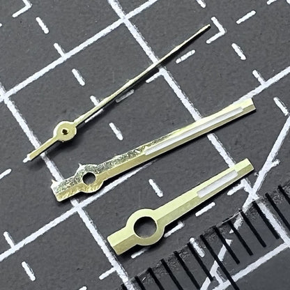 2 Sets/Packung Modifizierte Dayjust-Zeiger mit goldenem Rand und blauer Leuchtmasse für NH35 NH36-Uhrwerk 