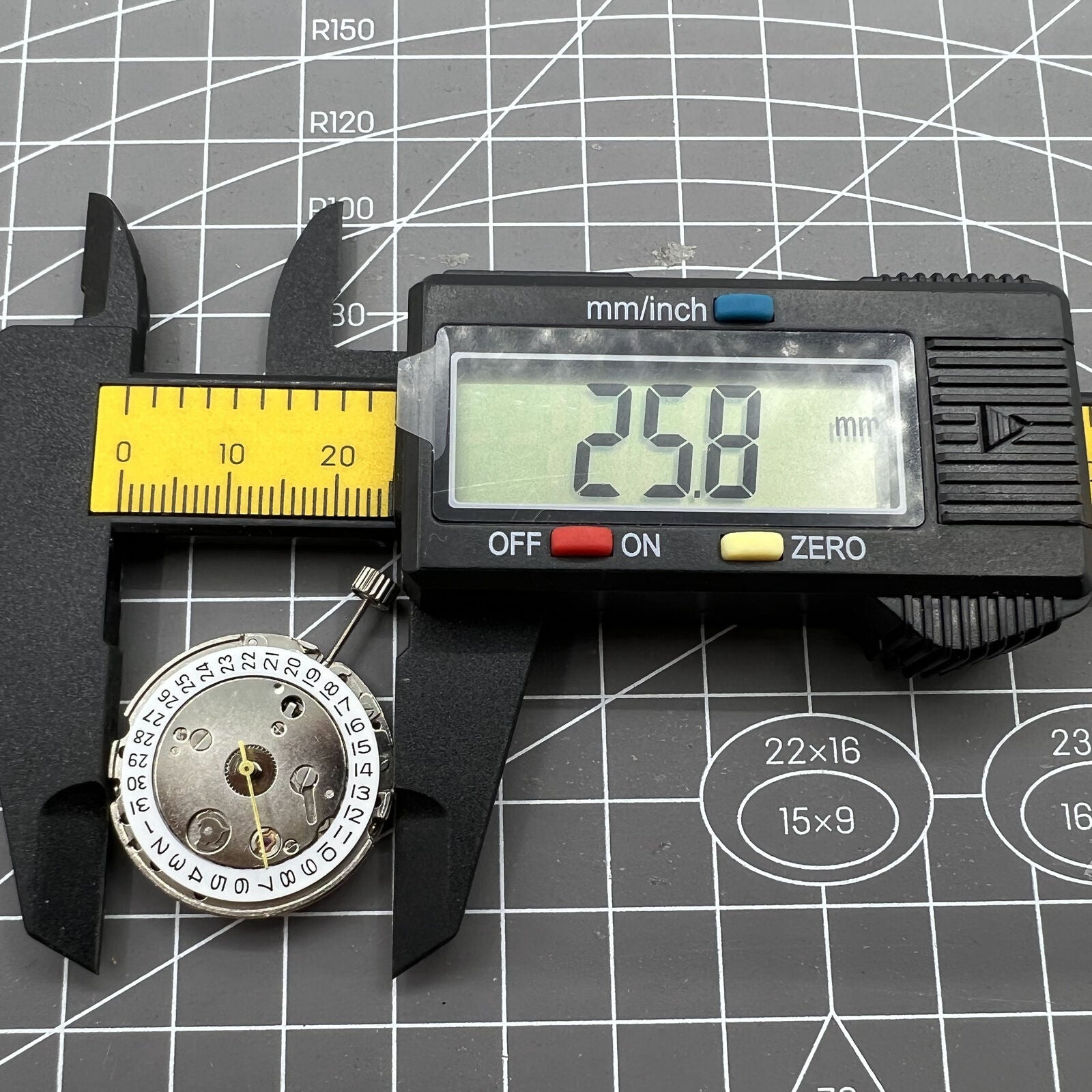 ST1612 mechanical watch movement with automatic calendar, precise and durable timepiece component.