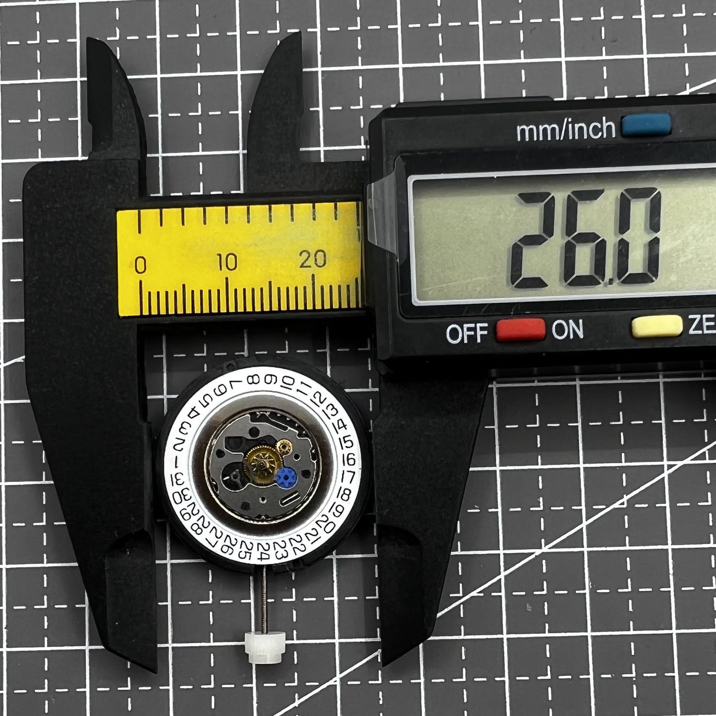 ETA 805.161 quartz watch movement close-up highlighting precise HCP height details and craftsmanship.