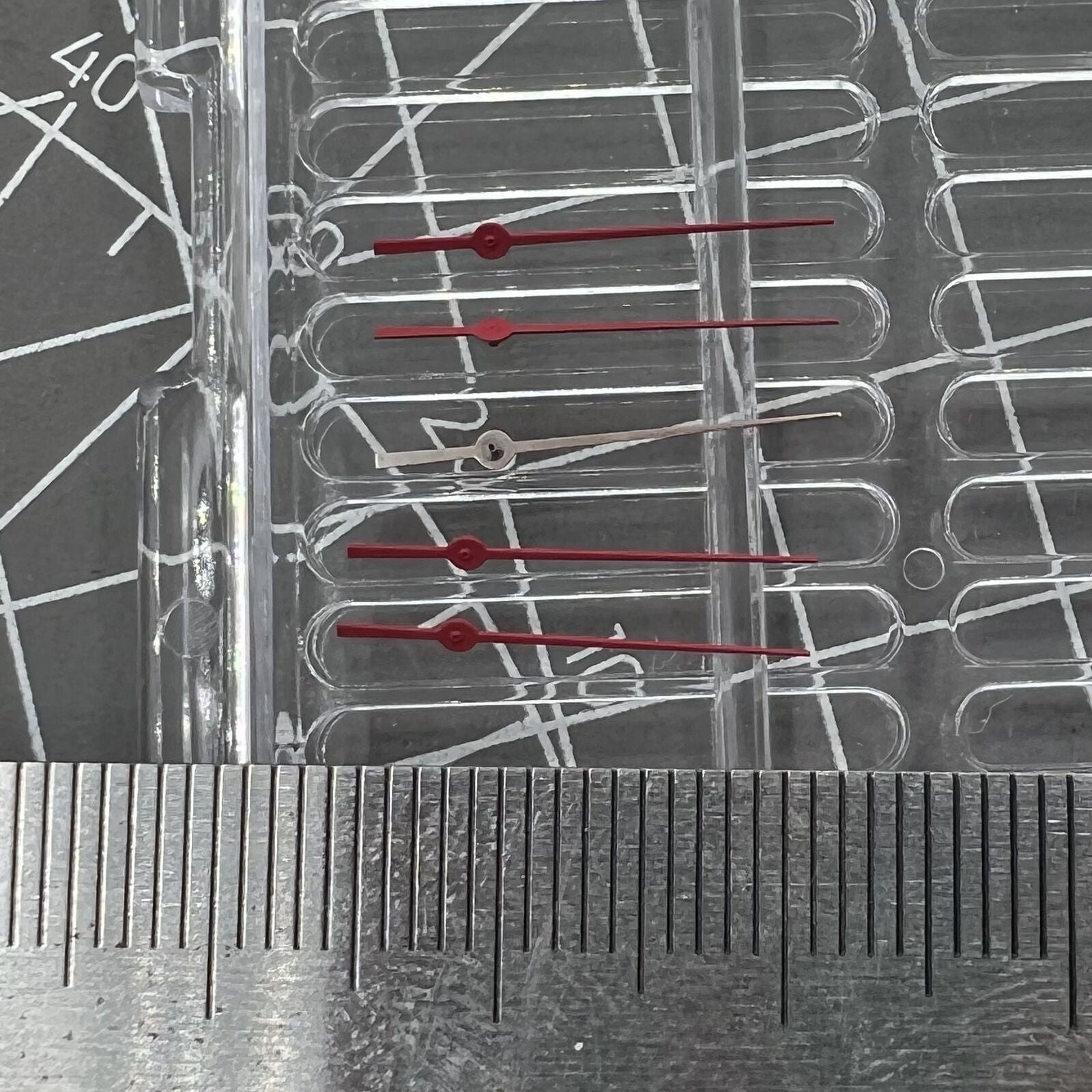 Red small second hand for Seiko NH35A/NH36A movement, fits SKX007 & SRP777 watch models.
