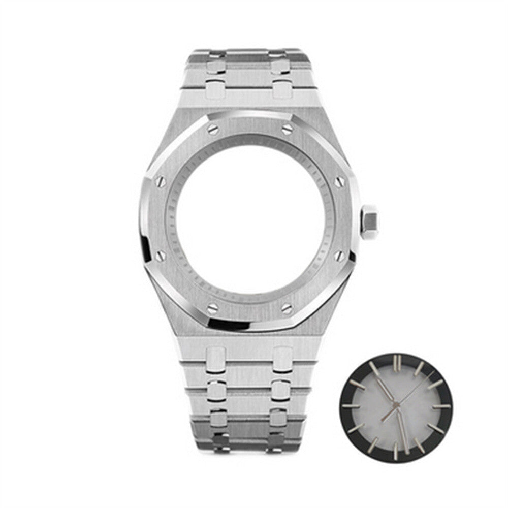 41MM Watch Case + Strap + Dial + Watch Hands for NH70 Modified Case