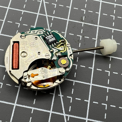 ETA 581.001 Swiss quartz watch movement with 2 hands, precise replacement for fine timepieces.