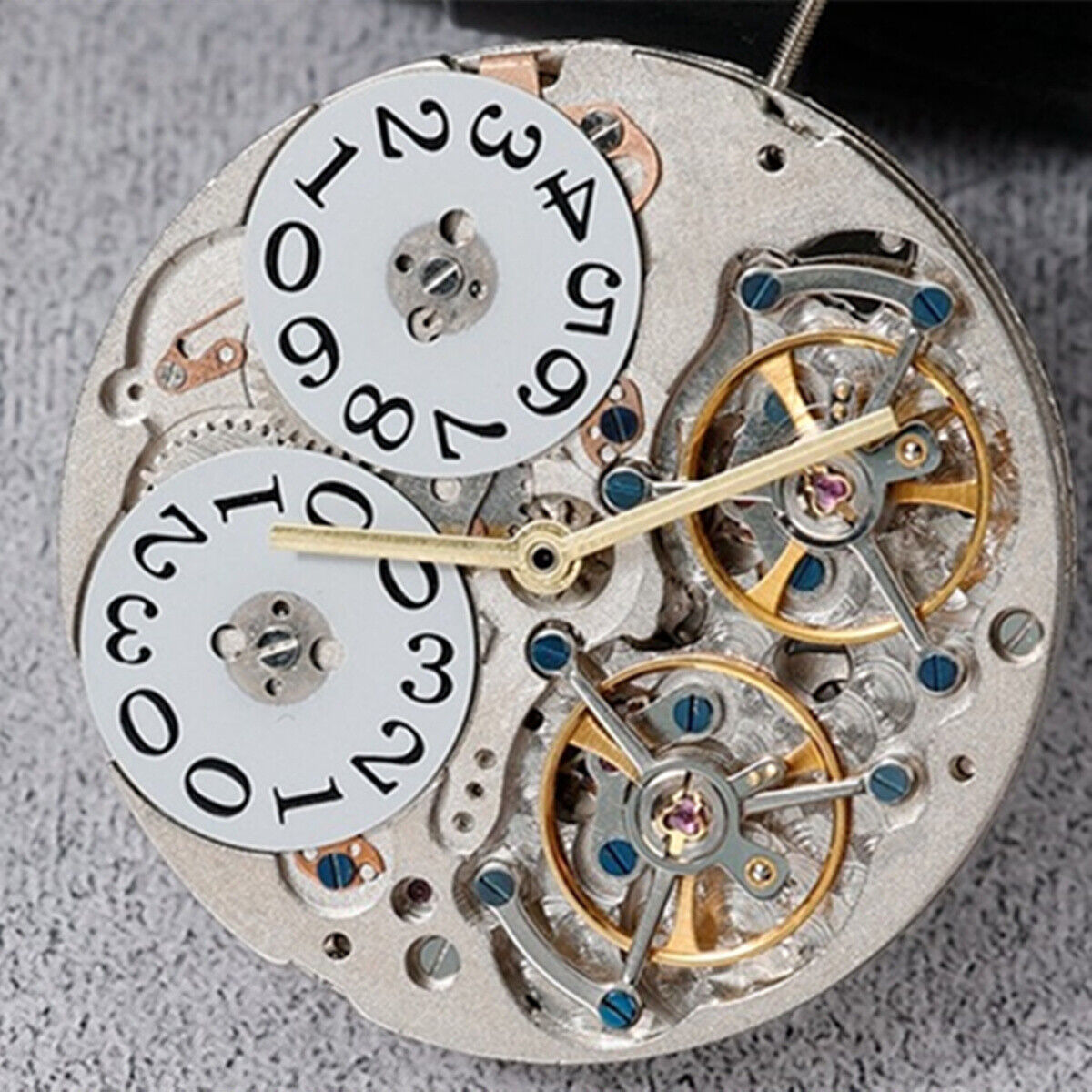 Mouvement mécanique automatique multifonctionnel à grande date fabriqué en Chine en argent