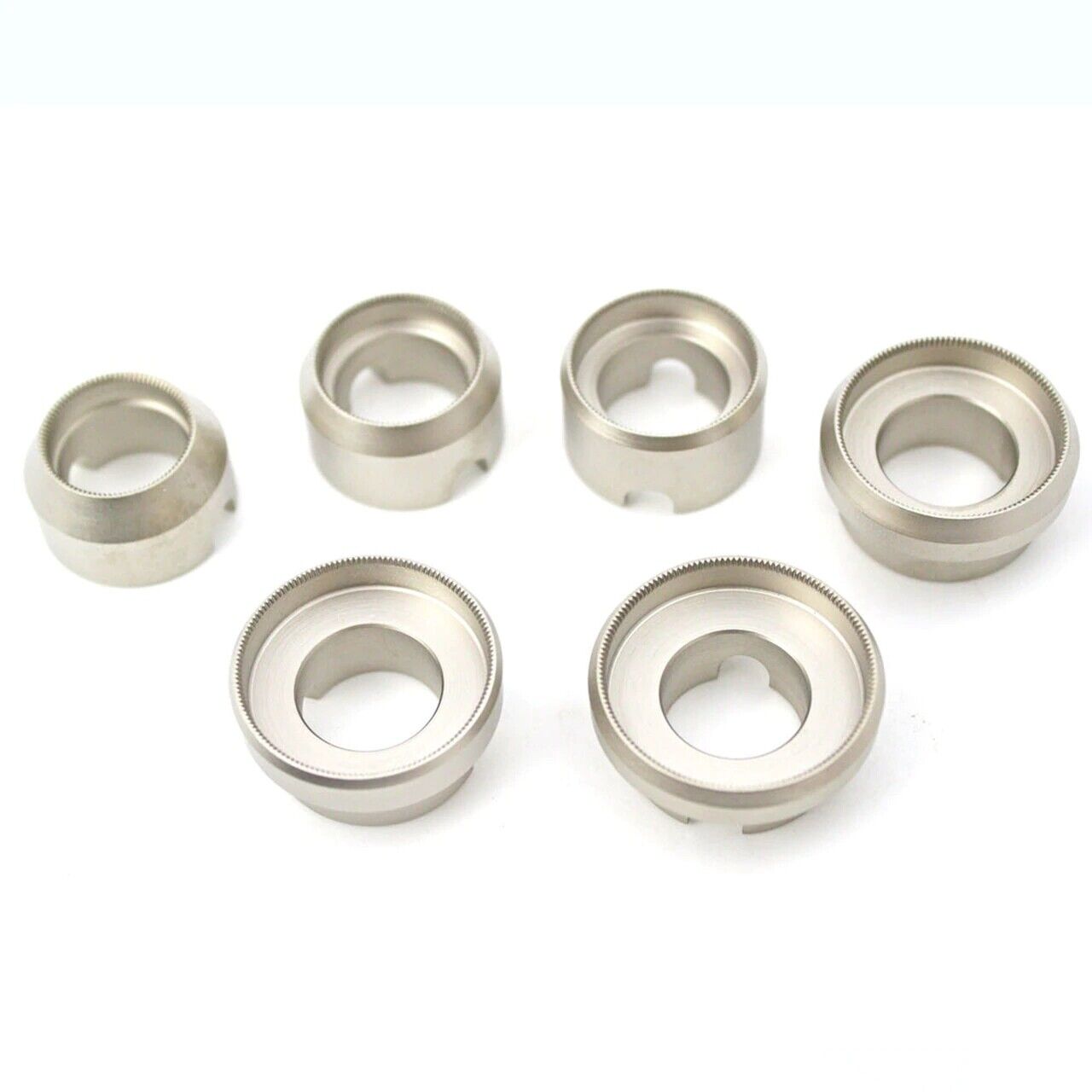 Bergeon 5538 six chucks tool with intermediate holder for waterproof grooved watch cases, precision fit.