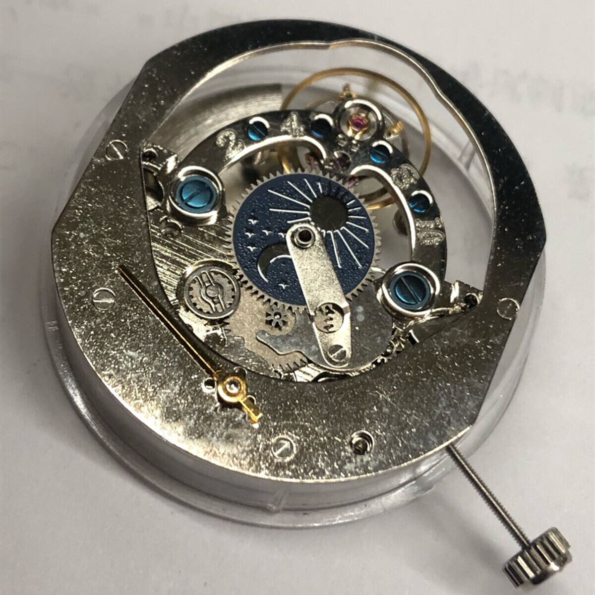 Automatic mechanical watch movement with flywheel, multifunctional design by China Made brand.